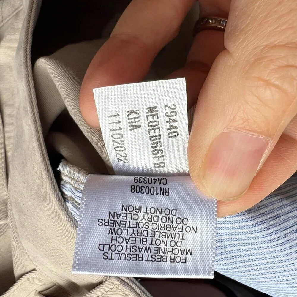 Peter Millar crown sport stretch Comfort 5 pockets pants, beige, Size 38/32 M53